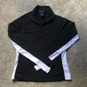 Ralph by Ralph Lauren black and white 3/4 zip top